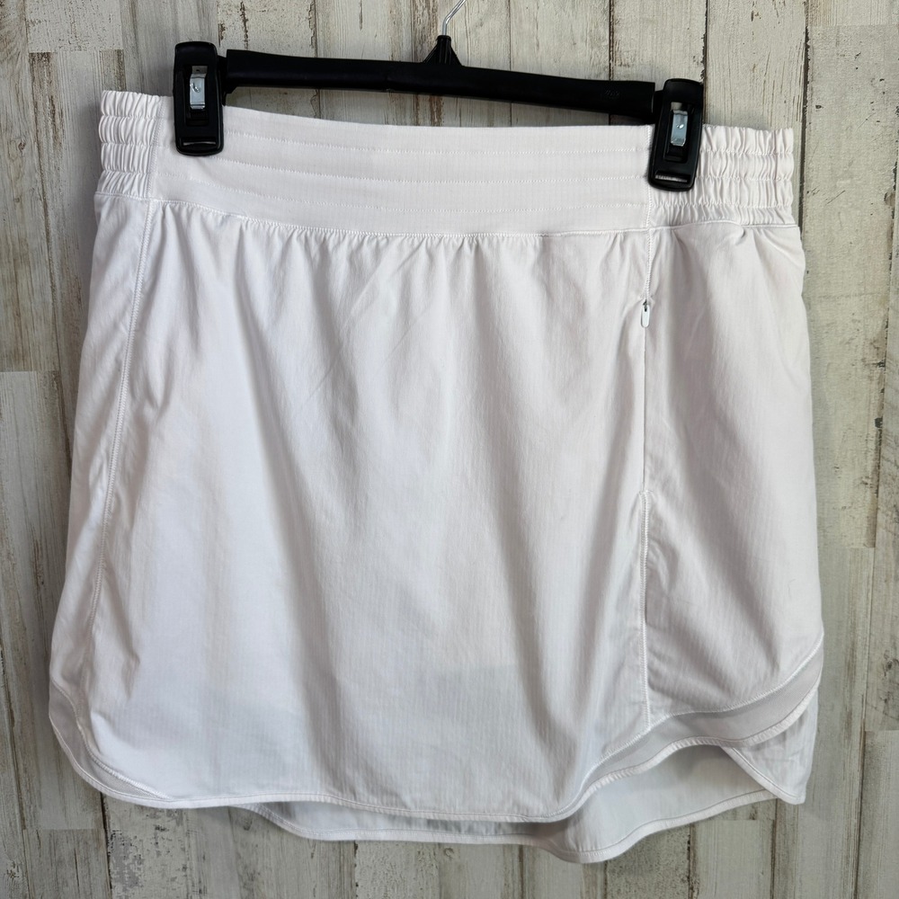 Lululemon Skort Size 10 White Hotty Hot High-Rise Skirt Long Pickleball Tennis